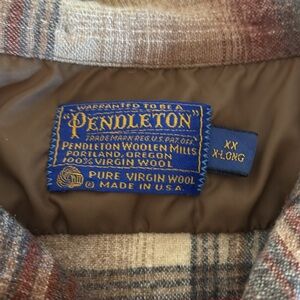 Pendleton Men's Wool Shirt - Brown and Cream Plaid